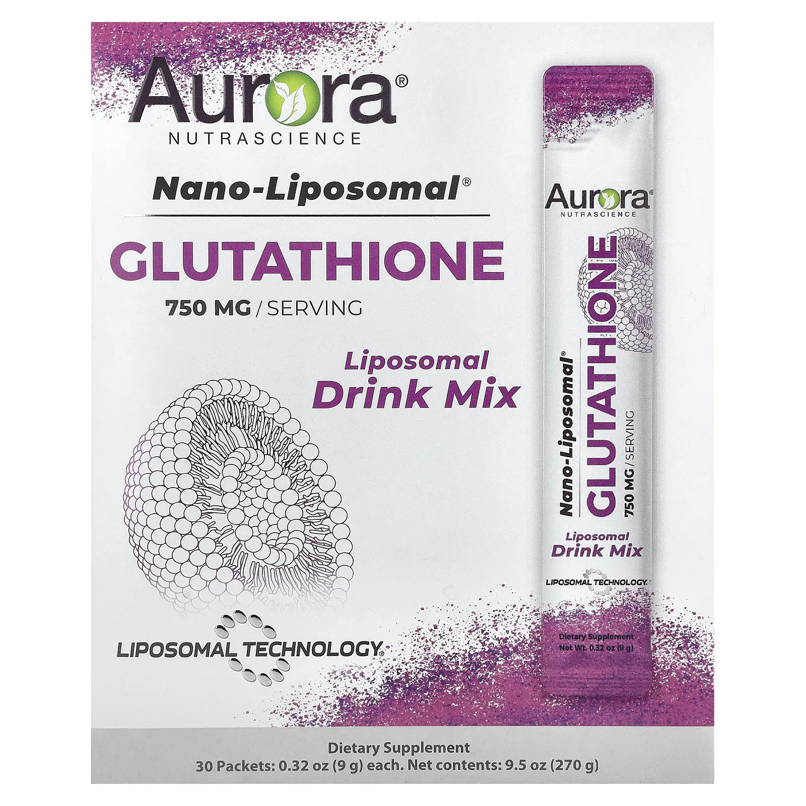 Aurora Nutrascience Nano-Liposomal, Glutathione, Liposomal Drink Mix, 30 Packets, 0.32 oz (9 g) Each - TikTok Shop Aurora Nutrascience Nano-Liposomal, Glutathione, Liposomal Drink Mix, 30 Packets, 0.32 oz (9 g) Each - TikTok Shop