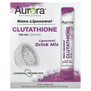 Aurora Nutrascience Nano-Liposomal®, Glutathione, Liposomal Drink Mix, 30 Packets, 0.32 oz (9 g) Each