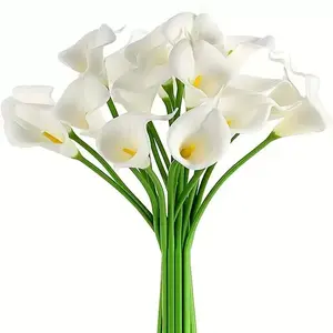 Tulip Artificial Flowers PU Touch, Perfect for Wedding Home Office Decor, Mother's Day Spring Arrangement, No Battery Needed, Not Include Vase