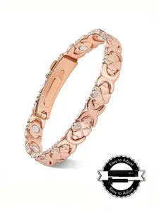 Women's Four-Leaf Clover Lucky Bracelet, Neodymium Magnets, Cubic Zirconia, Adjustable, Casual Style, All Seasons, Choking Hazard Warning