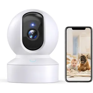 Pet Camera, 2K HD  Camera with Phone APP, 360? Pan/Tilt View Puppy Cam, One Click Call for  , MagivPix Night Vision,Motion   with Cloud/Local SD,Home Indoor  Cam