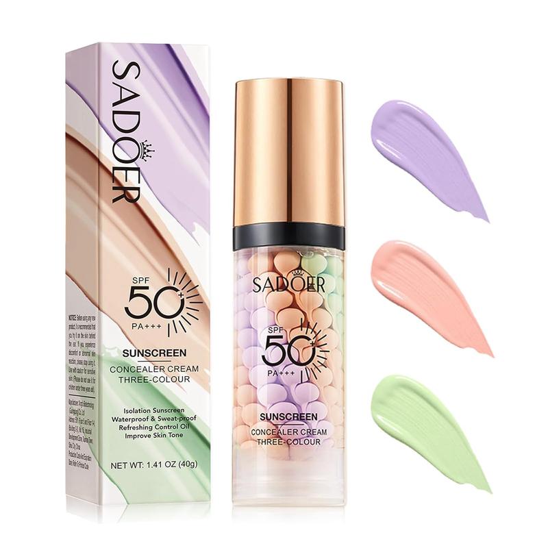 3 In 1 Primer for Face Before Makeup, SPF 50 PA+++ | Hydrating, Oil-Control & Glow-Boosting Formula |  Even Skin Tone Multi Use Makeup Flawless Coverage ,Valentine's Day gift