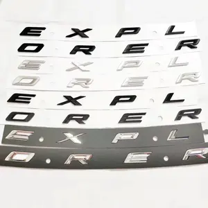 3D Black Chrome Letters For Car Front Hood Bonnet Logo Emblem Badge Explorer Sticker EXPLORER 2020 ~2021 Accessories
