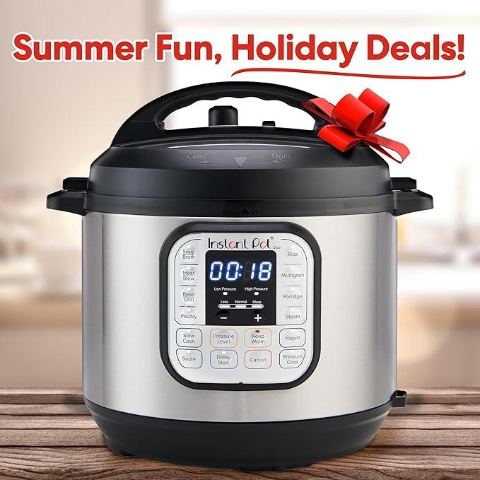 Instant Pot Duo 7-in-1 Electric Pressure Cooker, Slow Cooker, Rice Cooker, Steamer, Sauté, Yogurt Maker, Warmer & Sterilizer, Stainless Steel, 6 Quart
