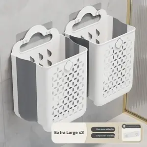 Extra Large Capacity Foldable Wall-Mounted Dirty Laundry Basket, Collapsible Laundry Hamper, Space-Saving Design for Home Use, Durable & Easy to Install