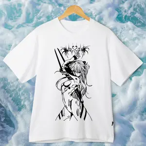 Anime Manga Neon Genesis Evangelion ,Asuka Langley Soryu T-Shirt , Vintage anime Tshirt Crewneck Shortsleeve
