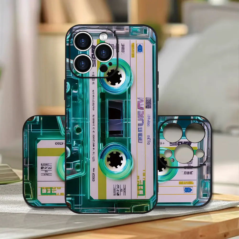 Retro cassette pattern, shockproof and scratch-resistant phone case, suitable for iPhone 17/16/15/14/13/12/11/X/XS Max/XS/16E/17E, stylish and youthful protection cover, holiday gift for friends, family, and yourself summerwins