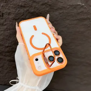 Process Upgraded for iPhone 17 Pro Max / Pro Case, Smartphone, Multi-Functional Magnetic with Ergonomic Grip, New Magnetic Icon Process Scratch-Resistant, Foldable Metal Bracket Stand, Camera Lens Protection, MagSafe, Gift, Phone-Necessity