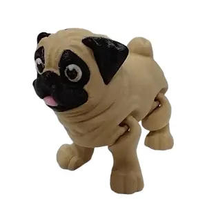 Pug Dog Articulating 3D Printed Figurine Decor Ornaments Articulated