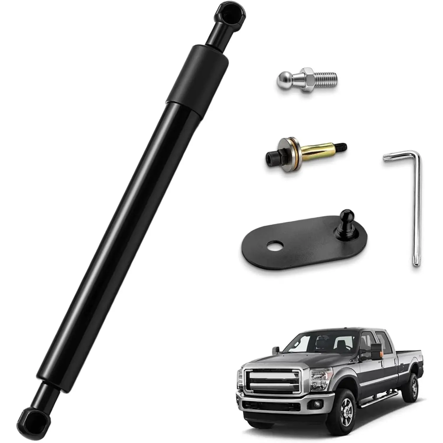 Truck Tailgate Assist Struts Kit, Pickup Tail Gate Shock Damper Accessories for 1997-2003 Ford F150, 1999-2016 F250/F350, 2010-2016 F450 Super Duty, Durable, Controlled Descent, Heavy-Duty