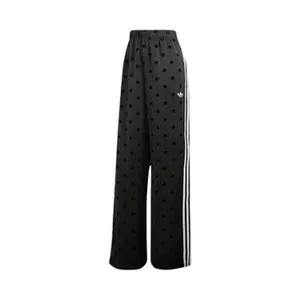 Adidas Satin Polka Dot Wide Leg Pant 'Black'