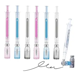 6-Pack Injector-Shaped Ink Pens, 2026 New Creative Neutral Pens, Fun Office Supplies, 0.38mm, Random Body Colors