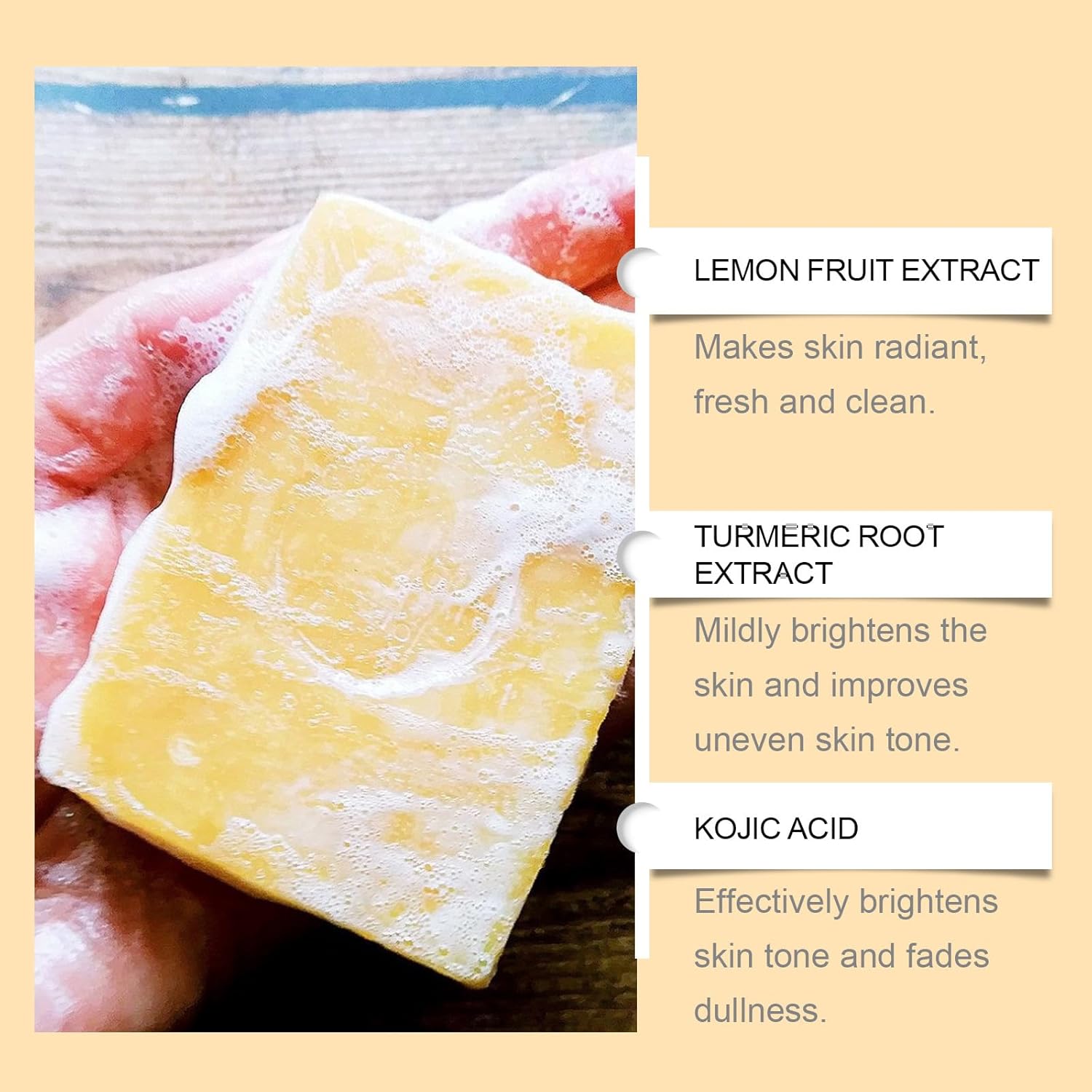 Men Women Universal Acne Removal Lemon Turmeric Soap Bar
