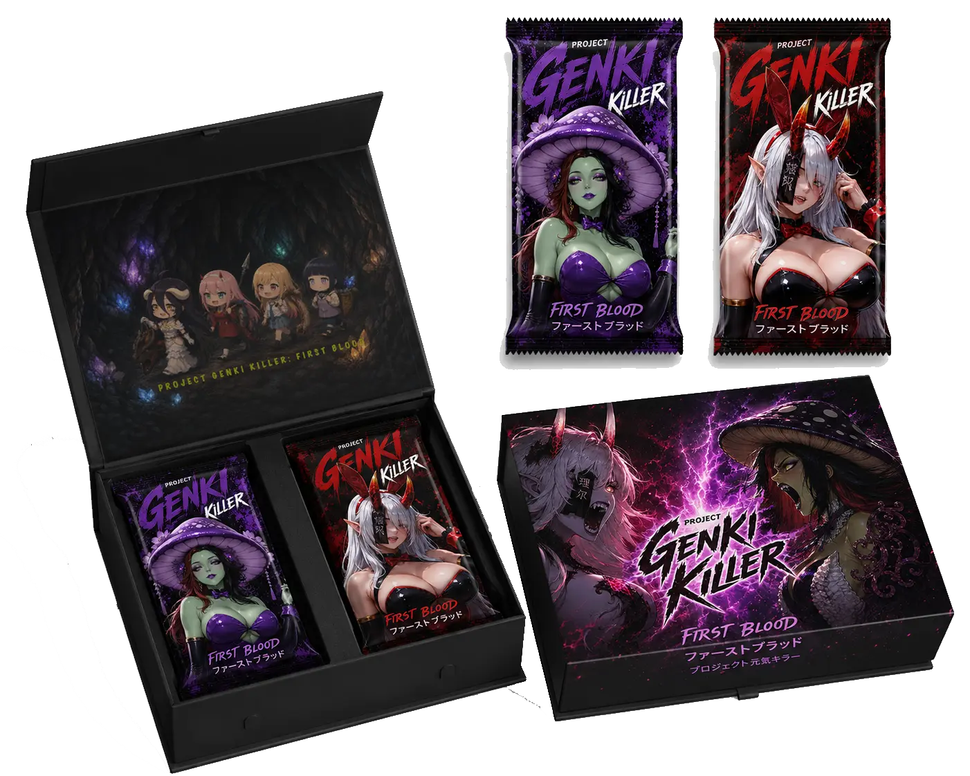 FXS Genki Killer 2026 Waifu 12 Base + 1 Promo Packs - Collectible Card Booster Box