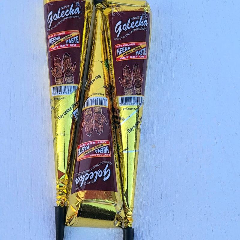 Gole Henna Cone - Fast Colour Henna Paste for Instant Color - 25g - Nail & Haircare - India - No Skin Irritation Precautions