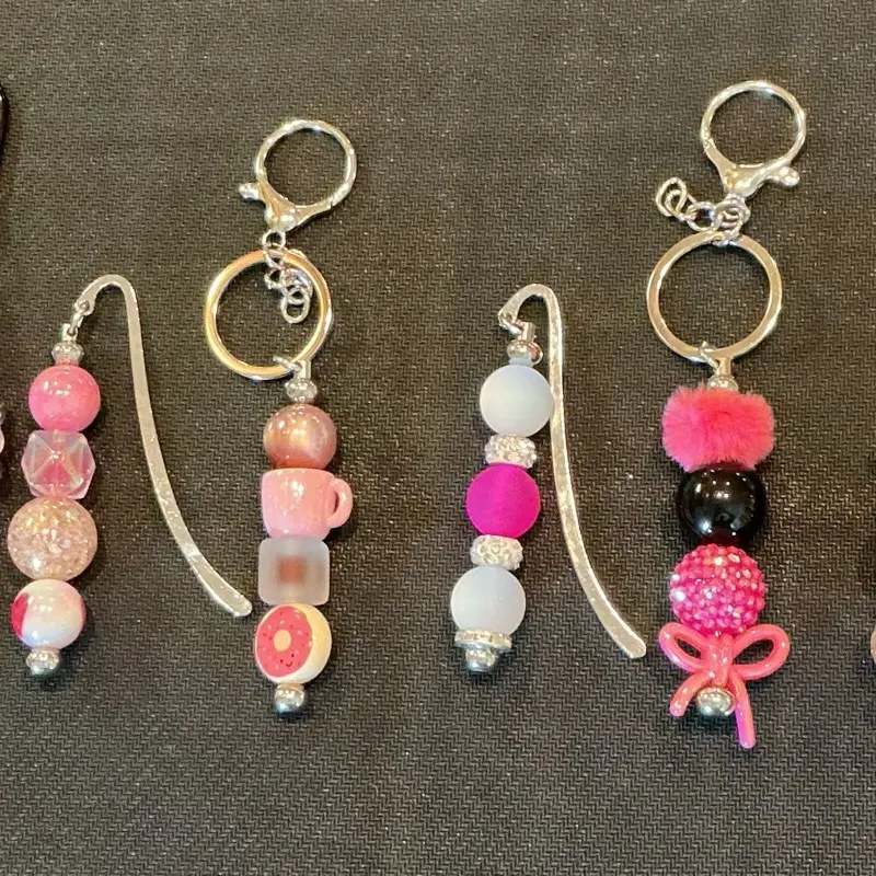 “Live Claim” Beaded Bookmarks and Keychains