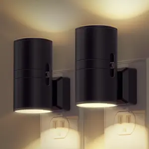 LOHASLED Night Light Plug in, Modern Night Lights Plug into Wall, Dusk to Dawn Sensor, 0-100LM Adjustable Brightness, Dimmable Night Lights for Hallway Bedroom Stairway
