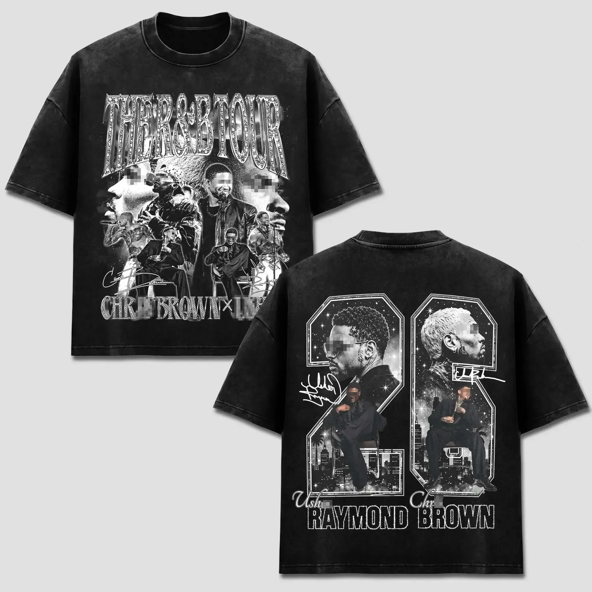 [FREE SHIP] Comfort Colors Brown Raymond T-Shirt, The R&B Tour Tee, Raymond Brown Graphic Top, Number 26 Concert Merch, Rhinestone Glitter Look Shirt, Hip Hop Music Fan Apparel, Retro Star Graphics Wear, Men Women Short Sleeve Heavyweight