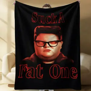 Stranger Things Derek Pattern Printed Blanket, Flannel Blanket, Slogan Print Blanket, Soft Blanket, Comfortable Lightweight Plush Portable Throw Blanket, Best-Selling Blanket.
