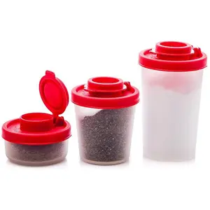 Spice Storage Box Set, 1 Count Mini Salt Pot with Lid & 1 Count Spoon, Moisture-proof Spice Box, Seasoning Utensils for Home Kitchen & Outdoor Camping