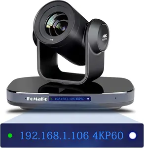 FoMaKo 60FPS 4K PTZ Camera 20X Optical Zoom, 4KP60 AI PTZ Camera with Auto-Tracking, USB3.0 3G-SDI HDMI, for Church Worship Education Conference Events,PoE 4K 60FPS (No NDI License) (K820 Black)