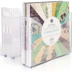 12x12 Paper Storage Organizer, Scrapbook Paper Storage Organizer, Scrapbook Storage Bin for 12" x 12" Paper- 2 Pack