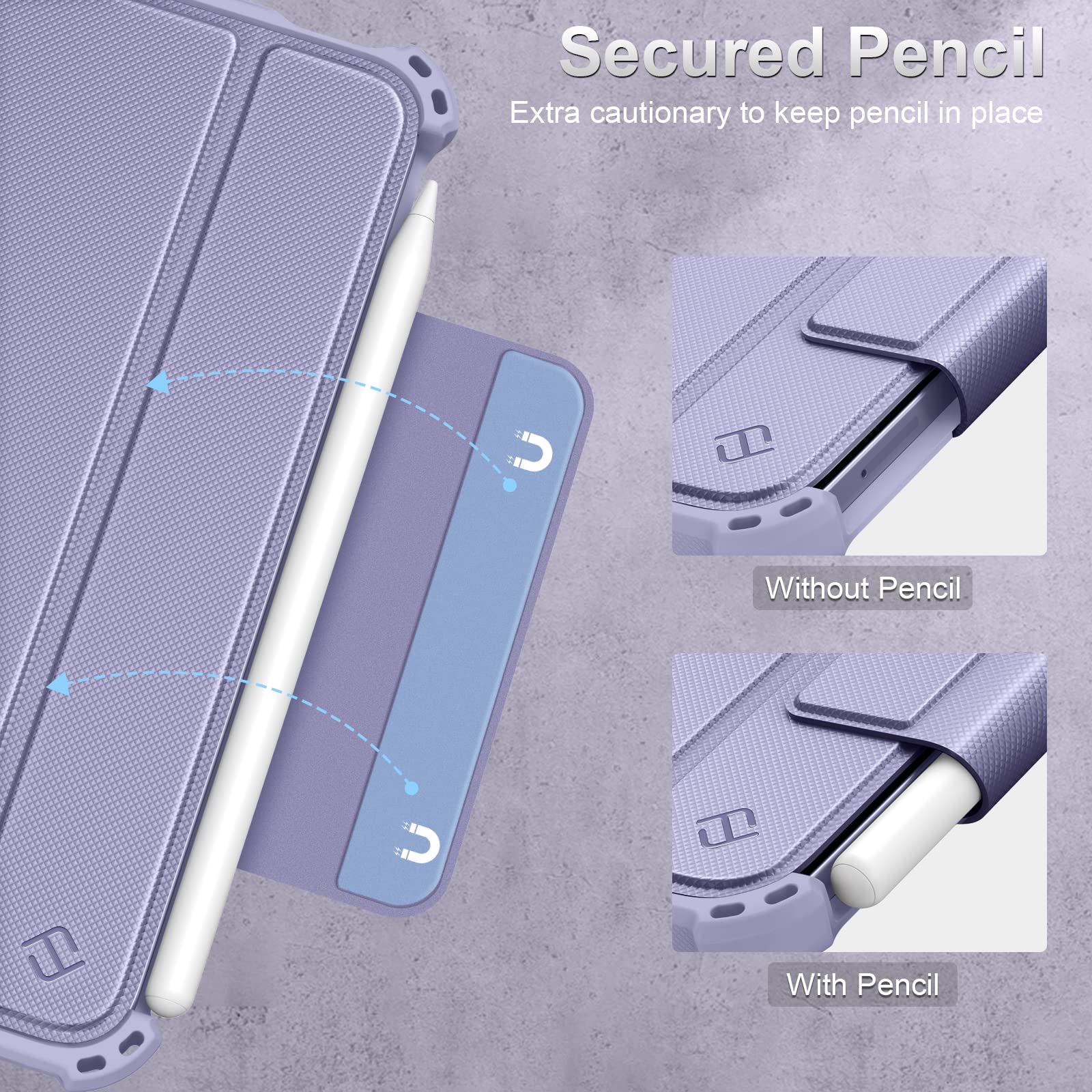 Fintie Hybrid Rugged Case for iPad Mini 7 (A17 Pro, 2024)/ Mini 6th Gen 8.3" - Military Drop-Tested Protective Cover w/Clear Back, Junk iPad case