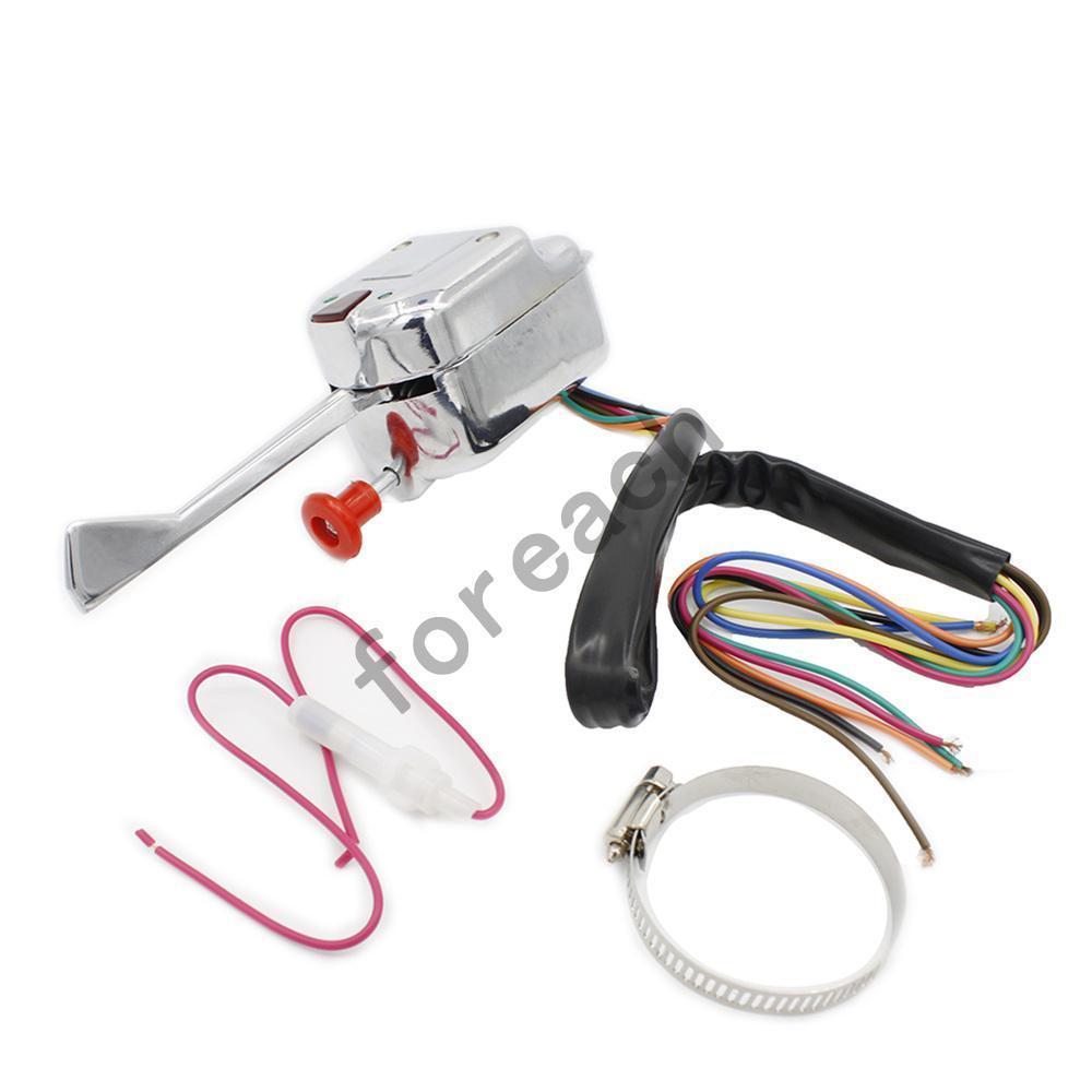 Chrome 12V Universal Street Hot Rod Turn Signal Switch For FORD BUICK GM US