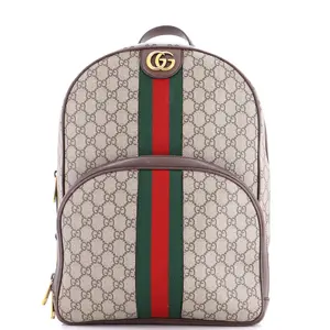 Pre-owned GUCCI Canvas Coated Backpacks Ophidia Backpack GG Coated Canvas Medium by Rebag