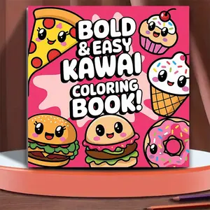 Pizza Pattern Coloring Book, 1 Count Pizza Pattern Coloring Book, Stress Relief Coloring Book for Friend Kids Students, Coloring Gift Book