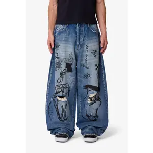 mnml Mega Baggy Sketch Denim - Blue