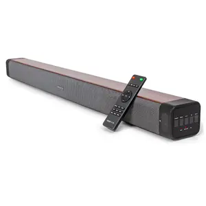 Deco Gear 60W 2.0 Channel Audio Soundbar with Built-in Dual Subwoofers and Four 2.5" Drivers with Cable Included