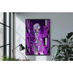 [Sale Off Up To 50%] [No Frame] Nazuna Call of the Night Poster Neon Galaxy Anime Art Print