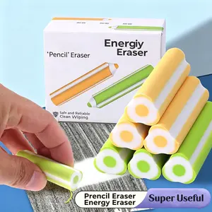 10pcs Cute Pencil Erasers, No Mess Shavings, School Supplies for Kids & Students, Back to School Must-Have, Essential Learning Tools