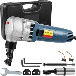 Father's Day Gift VEVOR Sheet Metal Nibbler 380W, Electric Metal Nibbler 1800RPM High Speed Rotor 0.07in/1.8mm, Metal Nibbler Cutter w Replaced Blades Storage Case for Cutting Stainless Steel, Aluminium, Plastic