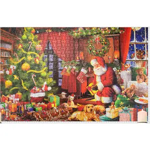Christmas Puzzles - 24-Day Jigsaw Countdown for Adults and Kids, 1008 Pieces, 27.5 x 19.7 Inches, Santa’s House Decoration, Perfect Family Gift Activity Holiday Celebrations Enjoyment Engaging Fun