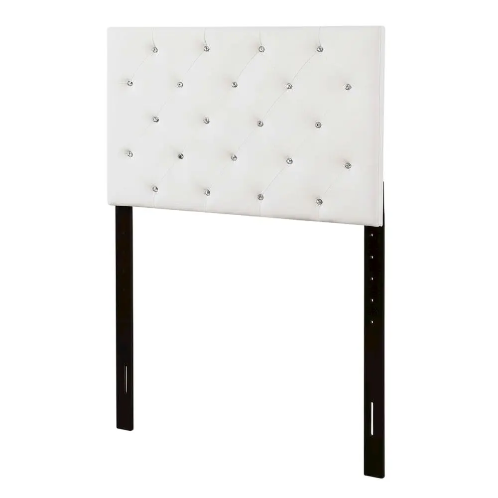 White Twin Headboard with Casual Style and Sturdy Frame Construction