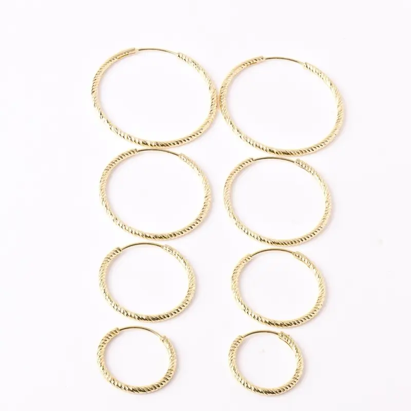 14K Gold Plated Copper Twisted Hoop Earrings, Hypoallergenic Jewelry with Teardrop Design & Hinge-Style Closure