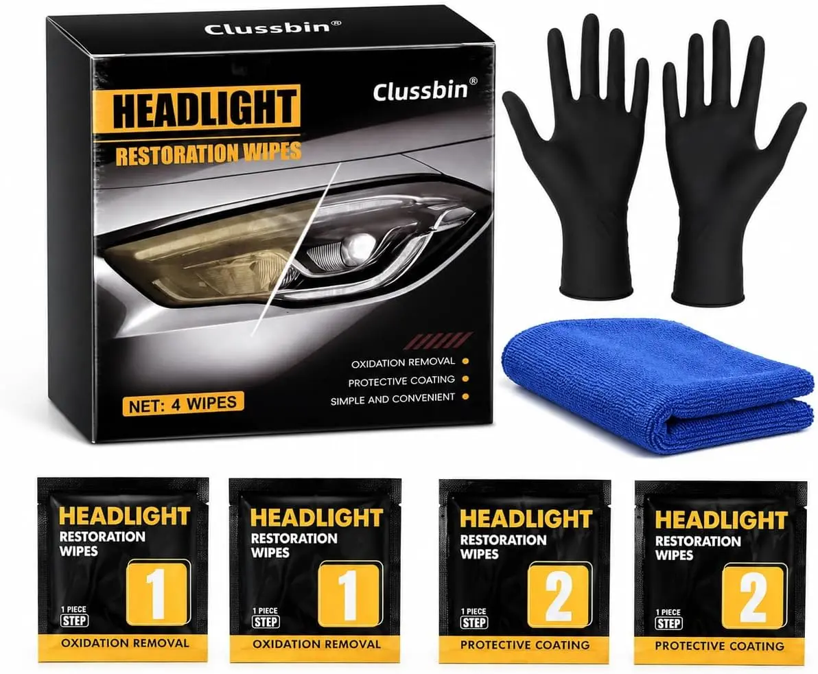 Headlight Restoration Kit, 1Pcs Headlight Cleaner and Restorer Kit with Car Headlight Cleaner for Cloudy Yellowed Headlights