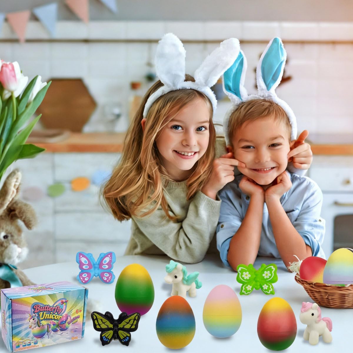 6 Pack Butterfly Unicorn Hatching Eggs, Easter Eggs for Kids Boys & Girls, Easter Basket Stuffers, Easter Gifts, Birthday Party Favors & Egg Hunt Fillers- Easter Gift 6 Pack Butterfly Unicorn Hatching Eggs, Easter Eggs for Kids Boys & Girls, Easter Basket Stuffers, Easter Gifts, Birthday Party Favors & Egg Hunt Fillers- Easter Gift