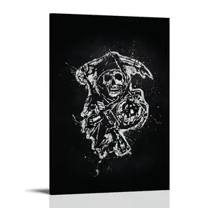 Sons-of Anarchy Poster Posters Music Album Cover Posters Canvas Wall Art High-Resolution Vintage Band & Artist Prints for Room