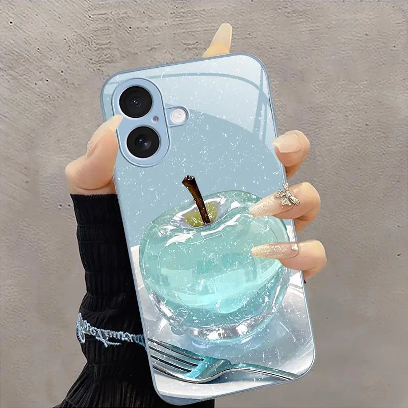 Dreamy Crystal Apple iPhone Case Sparkling Aesthetic Protective Cover, Compatible with iPhone【iPhone 17】666