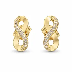 Stud Infinite Earrings Elegant & Timeless Design for Everyday Wear