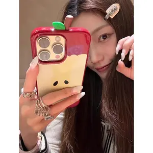 "Apple Core" Creative Phone Case — 3D, Personalized Protective Cover Compatible with iPhone 16 Pro Max, iPhone 15, and iPhone 14 Series