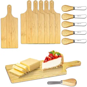 Mini Charcuterie Boards set of 6, 3.5 * 9IN  Boards  Cheese Board with , Thicken  Chopping Board Serving Trays Small Charcuterie Boards for Guests Wedding Party  Shower