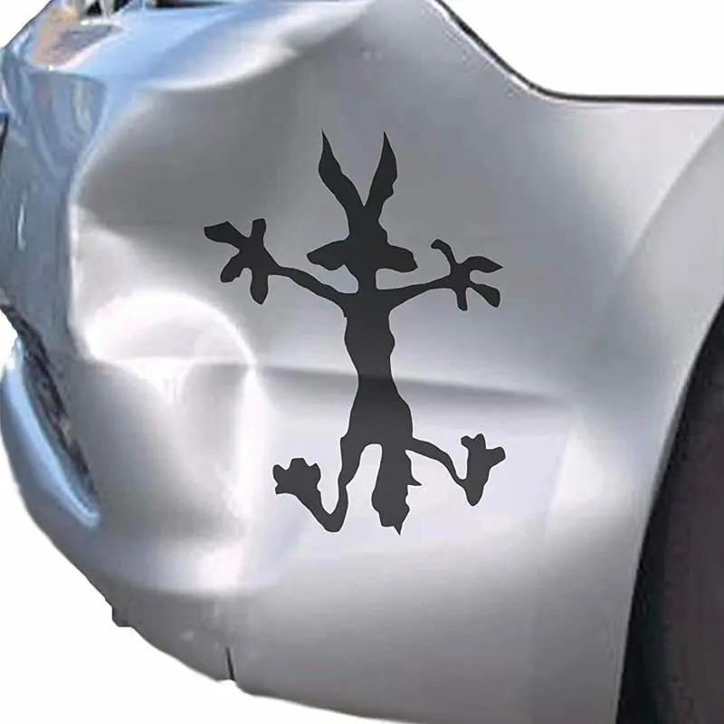 Wile E Coyote Dent Fix Car Decal Sticker Hitting Wall Decal Cars Truck Car Styling Car Accessories Pegatinas Para Coche