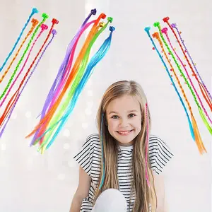 18pcs Youngsters Colored Hair Extensions with Hair Clips, Perfect for Teenage Girls' Hairstyles & Gifts, Easy-To-Use Hair Accessories, Synthetic Clip Hairpiece
