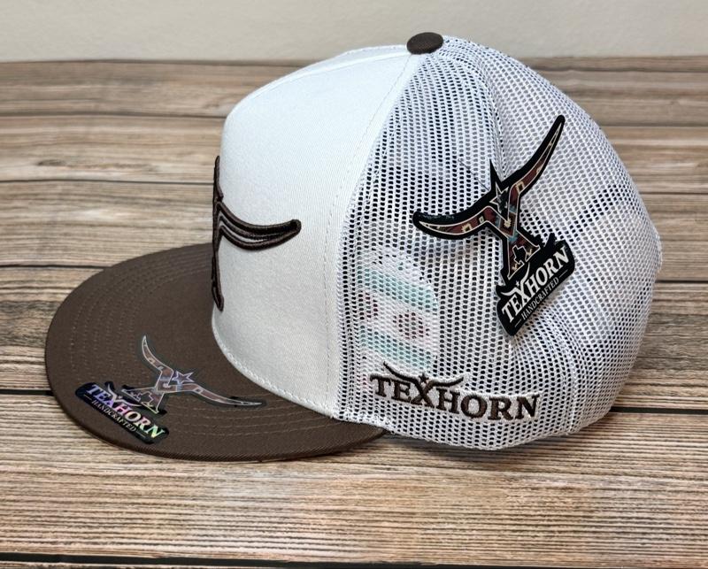 Tex Horn Hat - White/Brown