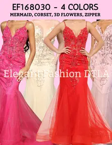 🌸 PROM 🌸   EF168030 Mermaid 3D Floral Corset