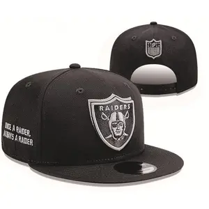 Las Vegas Raiders Black and White 9FIFTY Snapback – Flat Brim Snapback Baseball Hat Streetwear Hip Hop Unisex Premium